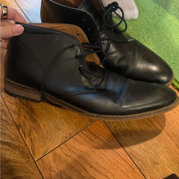 Gordon Rush Black Leather Chukka Boots